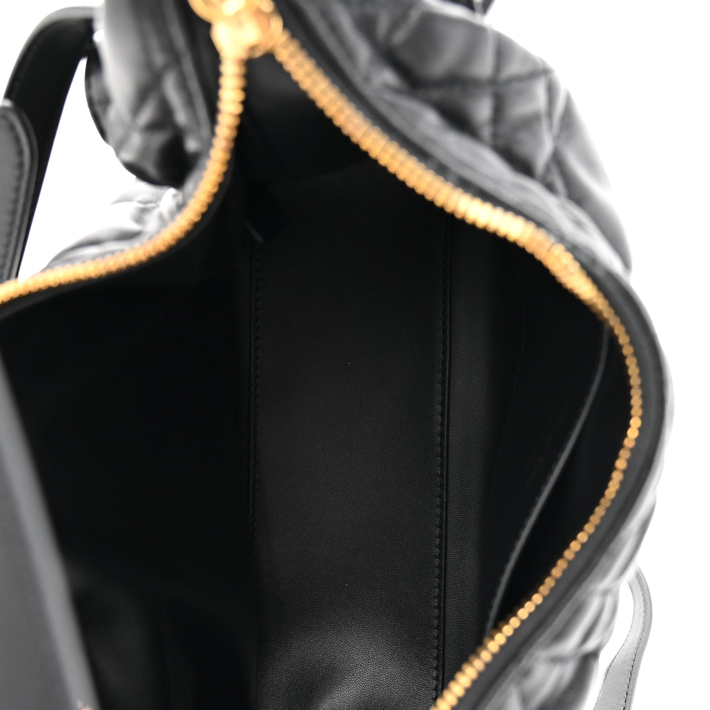 Lambskin Macrocannage Medium D-Dream Bag Black
