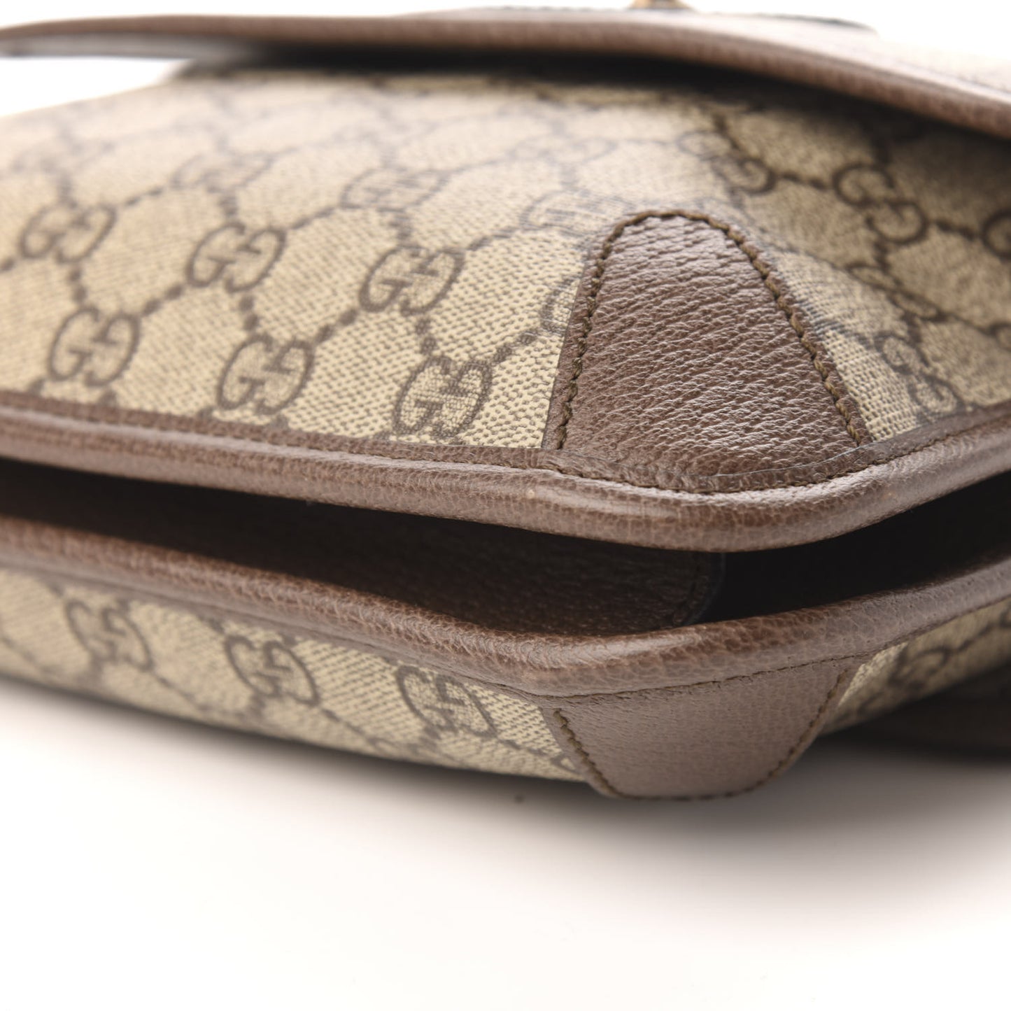 GG Supreme Monogram Web Small Neo Vintage Double Flap Messenger Bag Beige New Acero