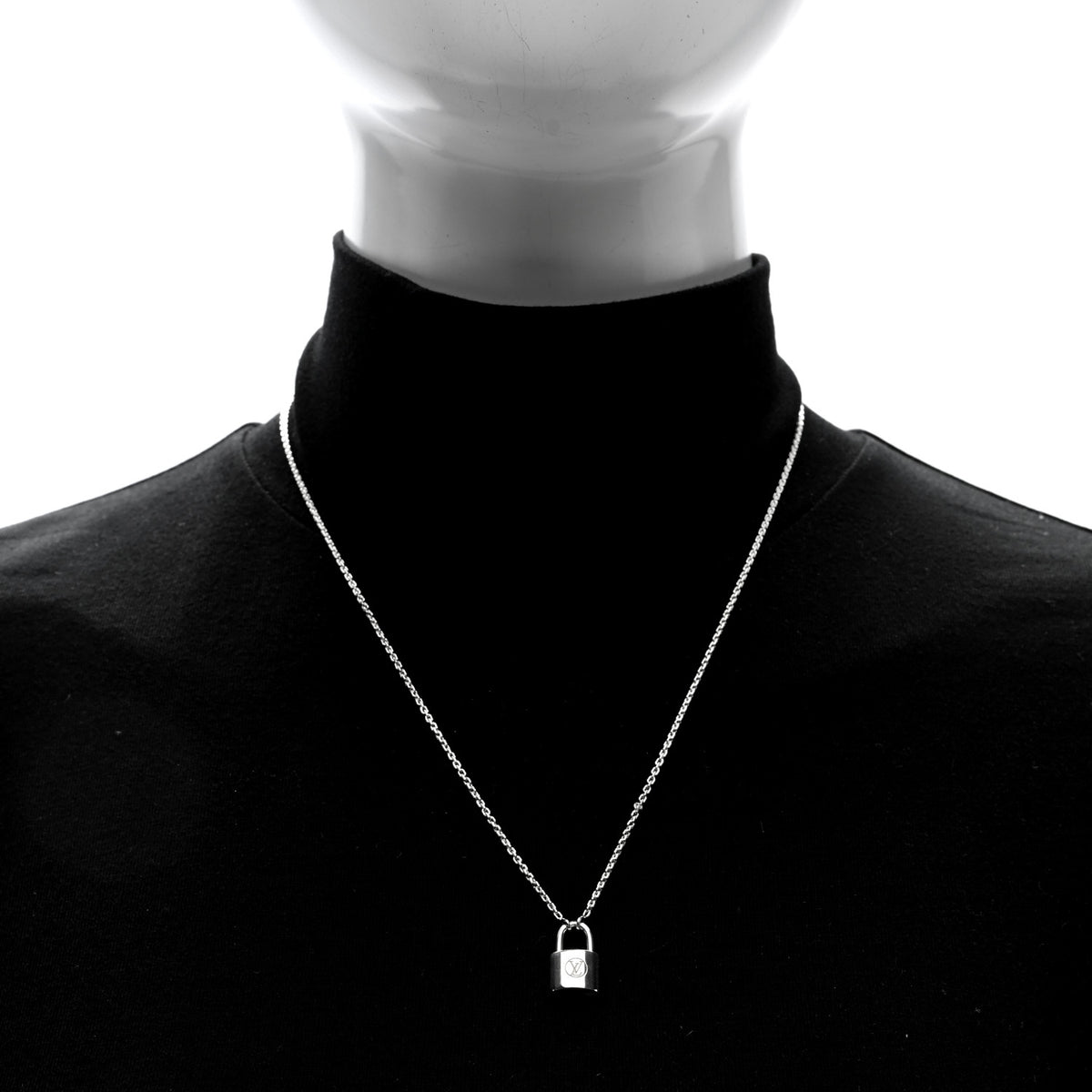 Louis Vuitton Sterling Silver Lockit Necklace 2 of 6