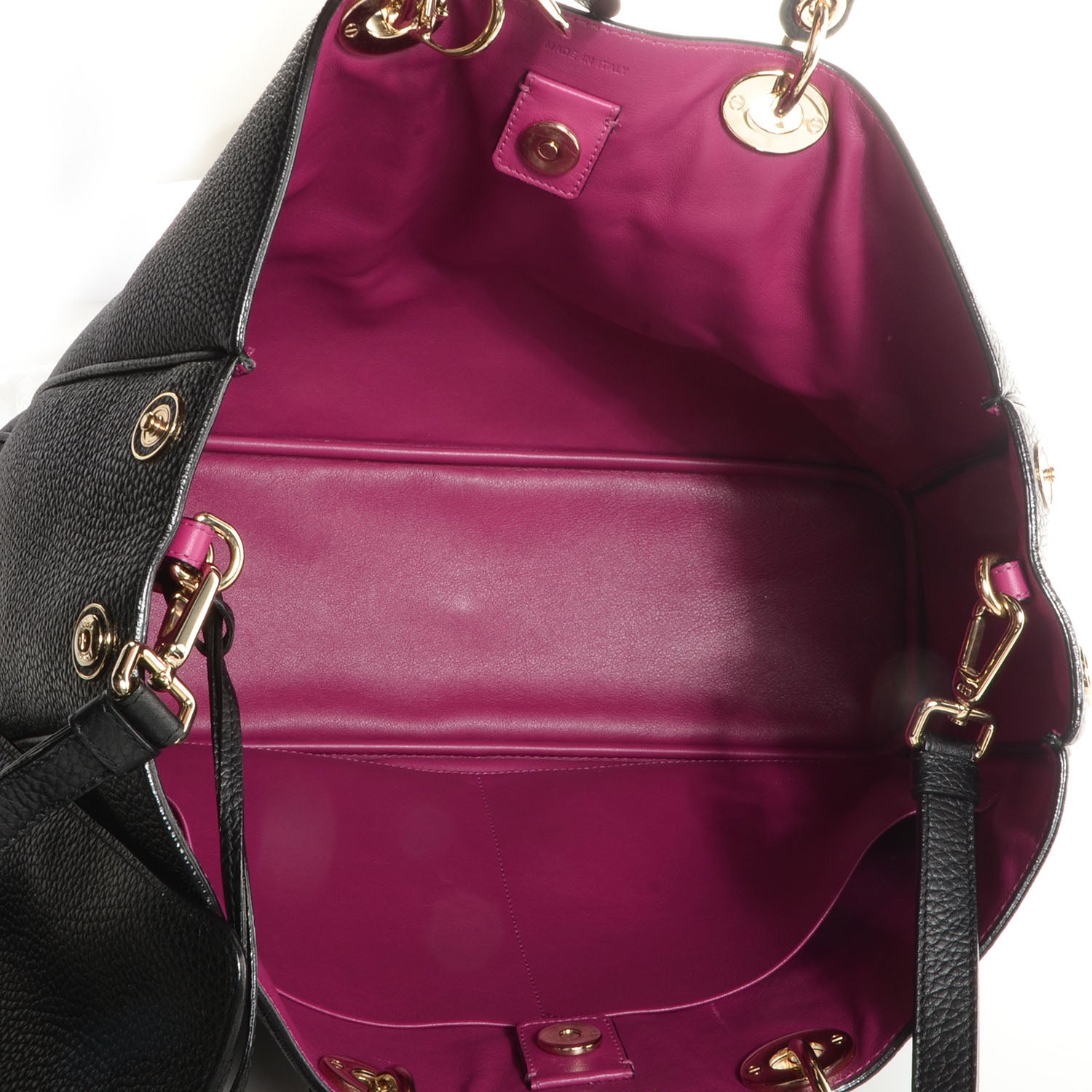 Christian Dior Bullcalf Leather Diorissimo Large Black and Rose Indien 5 of 8