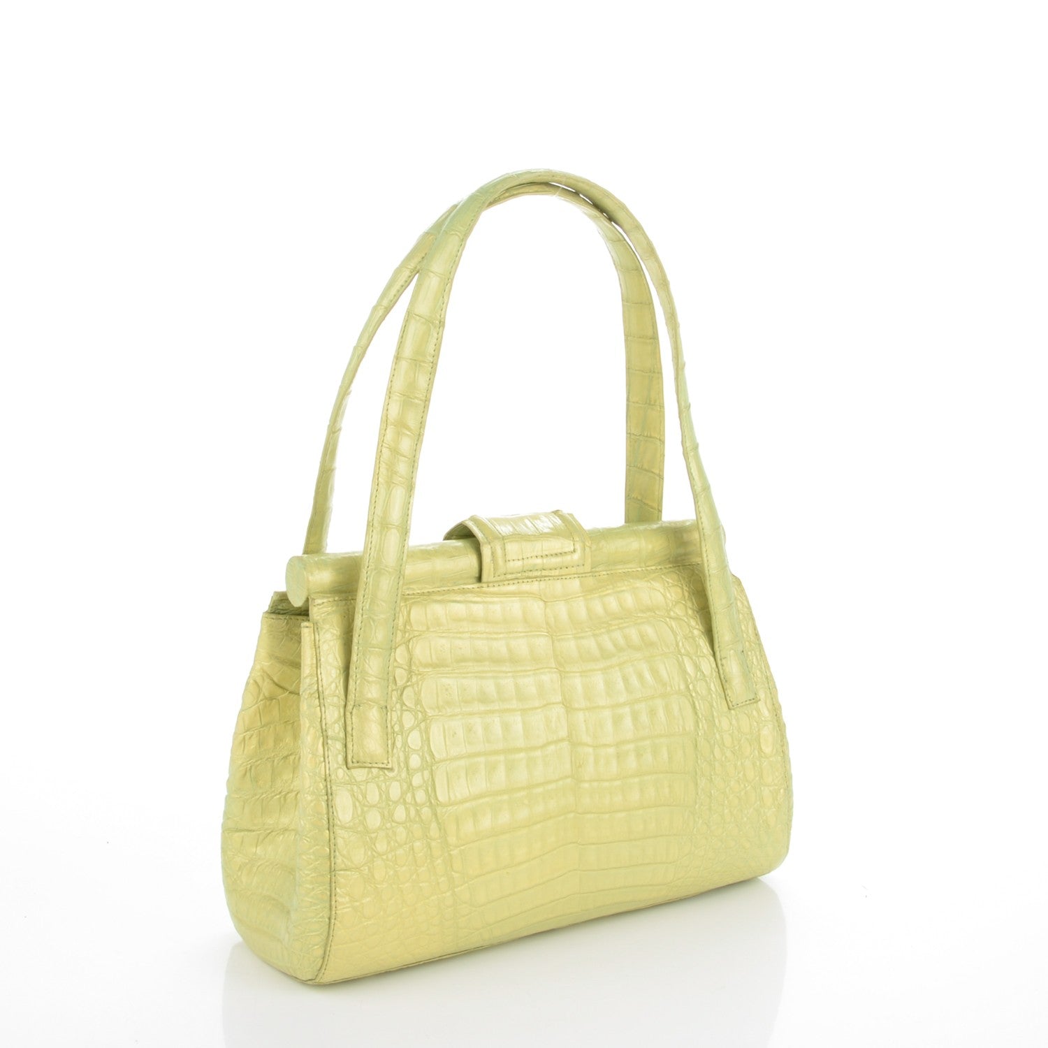 Nancy Gonzalez Crocodile Tote Lime 3 of 8