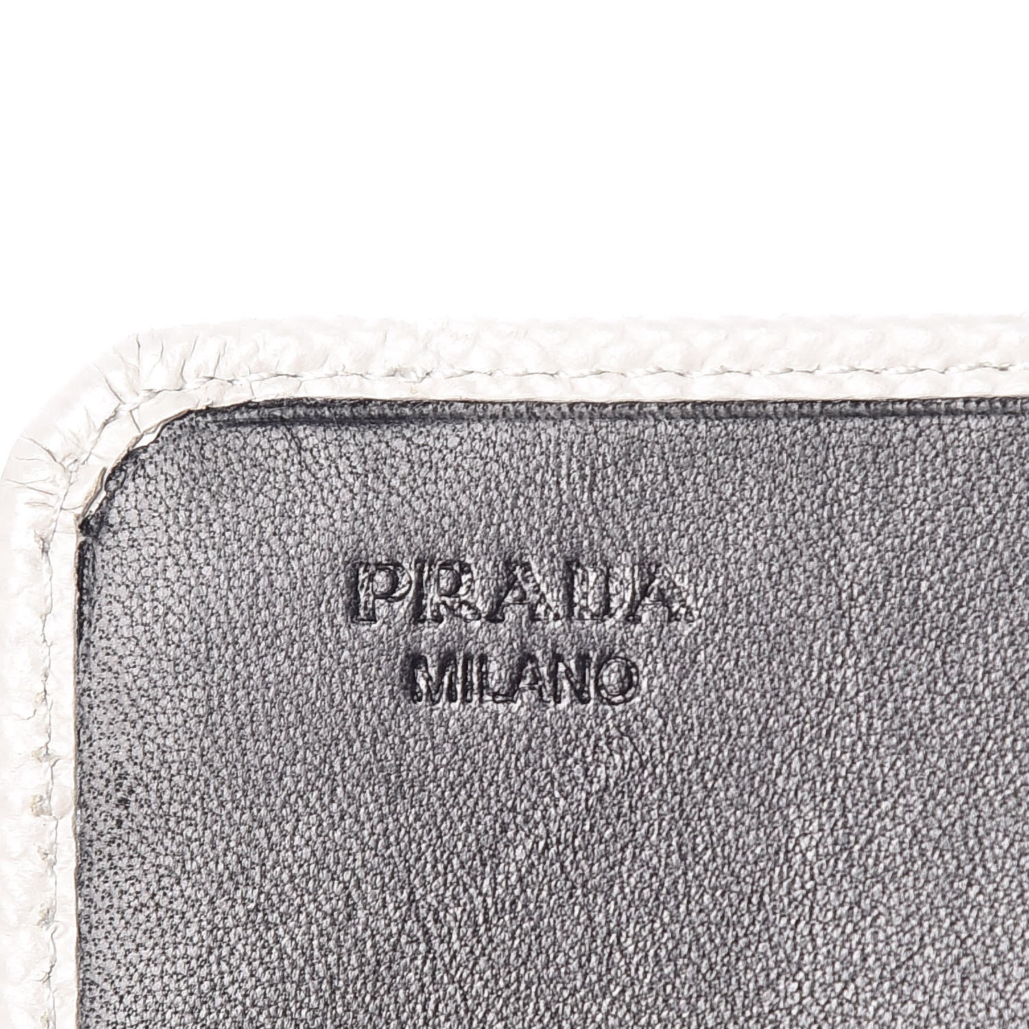 Prada Saffiano Cuir Wallet On Chain Talco Black 6 of 10
