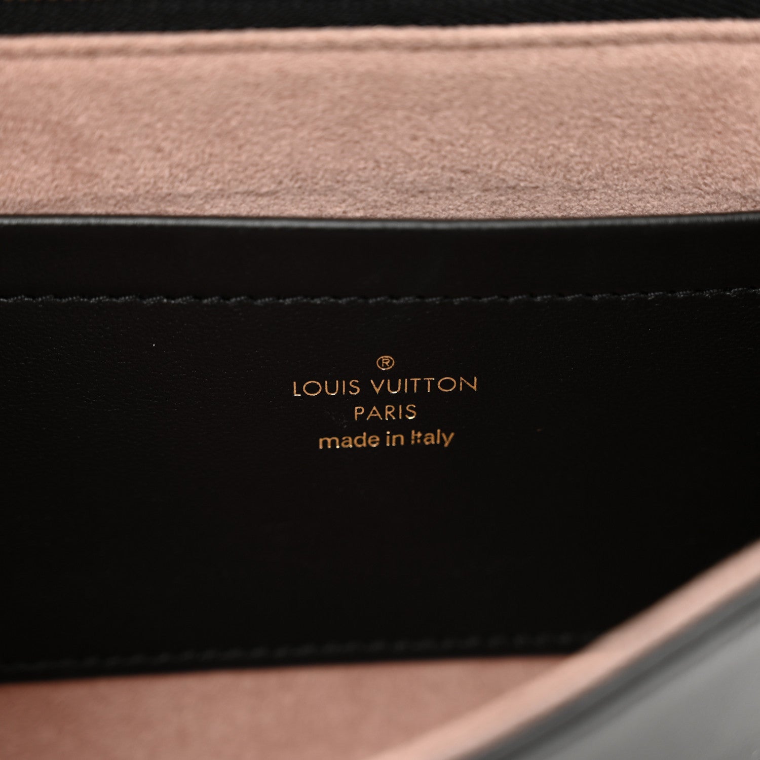 Louis Vuitton Lambskin Embossed Monogram Pochette Coussin Black 7 of 9