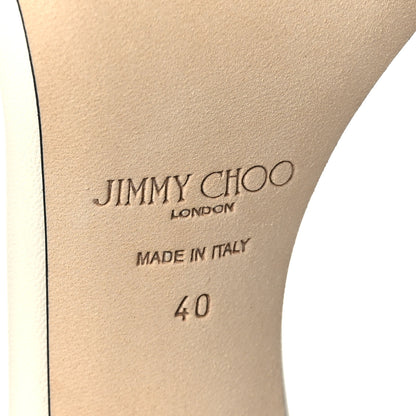 Jimmy Choo Calfskin Crystal Buckle Marsai 90 Sandals 40 White 7 of 7