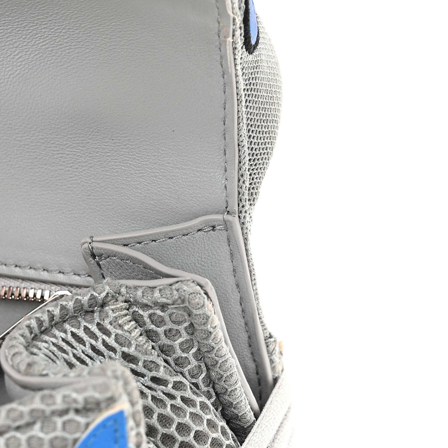 Balenciaga Faux Calfskin Fabric Small Sneakerhead Top Handle Bag Blue Grey 11 of 15