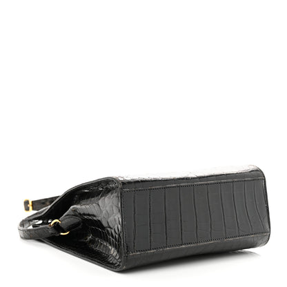 Hermes Shiny Alligator Kelly Sport PM Bag Black 4 of 10