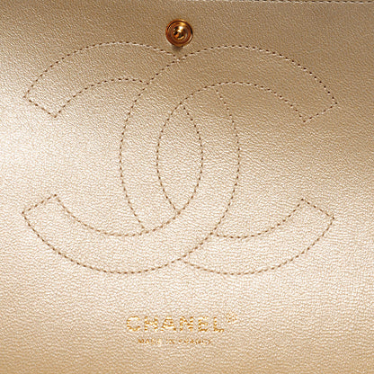 Chanel Lambskin Quilted Jumbo Flap Dark Metallic Grey 7 of 9