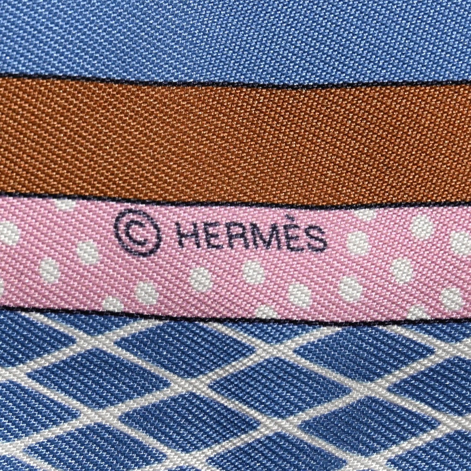 Hermes Silk Twilly Grand Theatre Nouveau Bleu Lavande Rose Vert 3 of 4