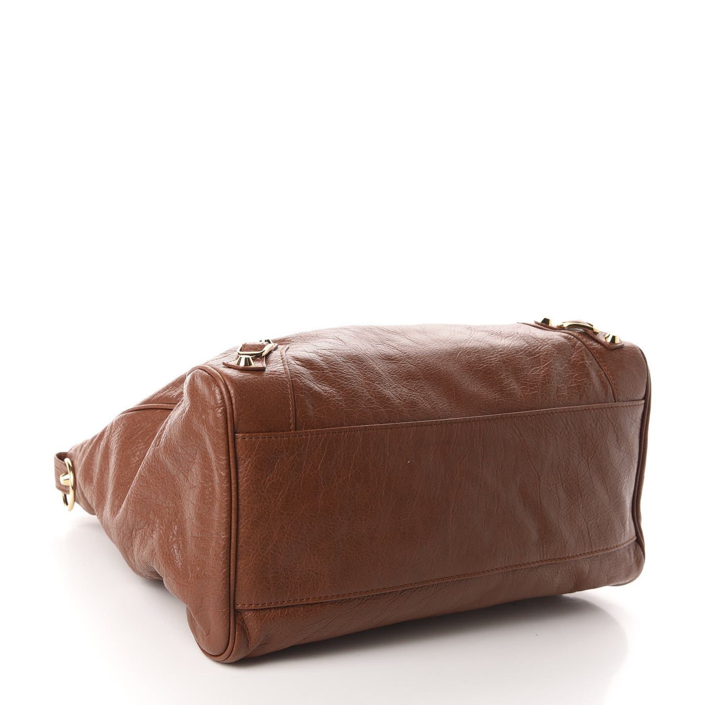 Agneau Classic Gold Hardware Velo Marron Cognac