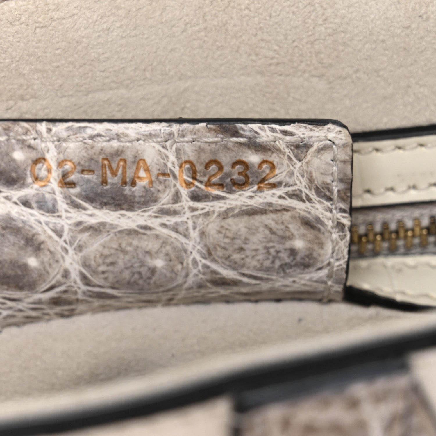 Christian Dior Niloticus Crocodile Himalaya Saddle Bag Latte 6 of 9