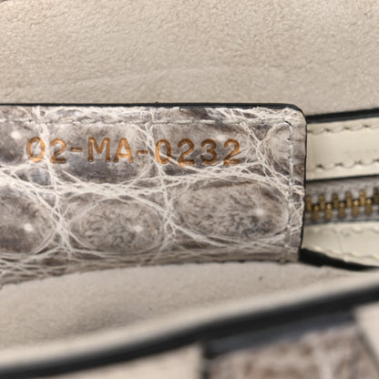 Christian Dior Niloticus Crocodile Himalaya Saddle Bag Latte 6 of 9