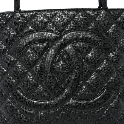 Chanel Caviar Quilted Medallion Tote Black 8 of 10