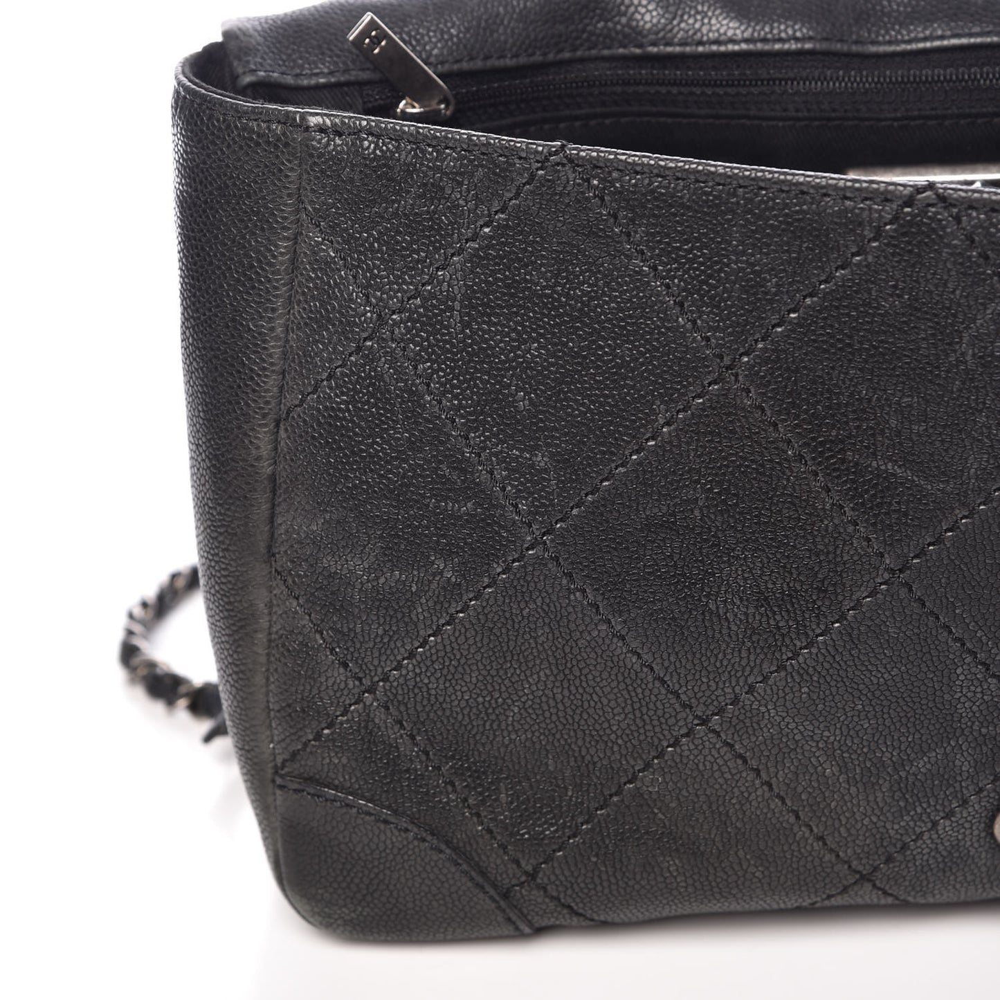 Caviar Quilted CC Single Flap Black