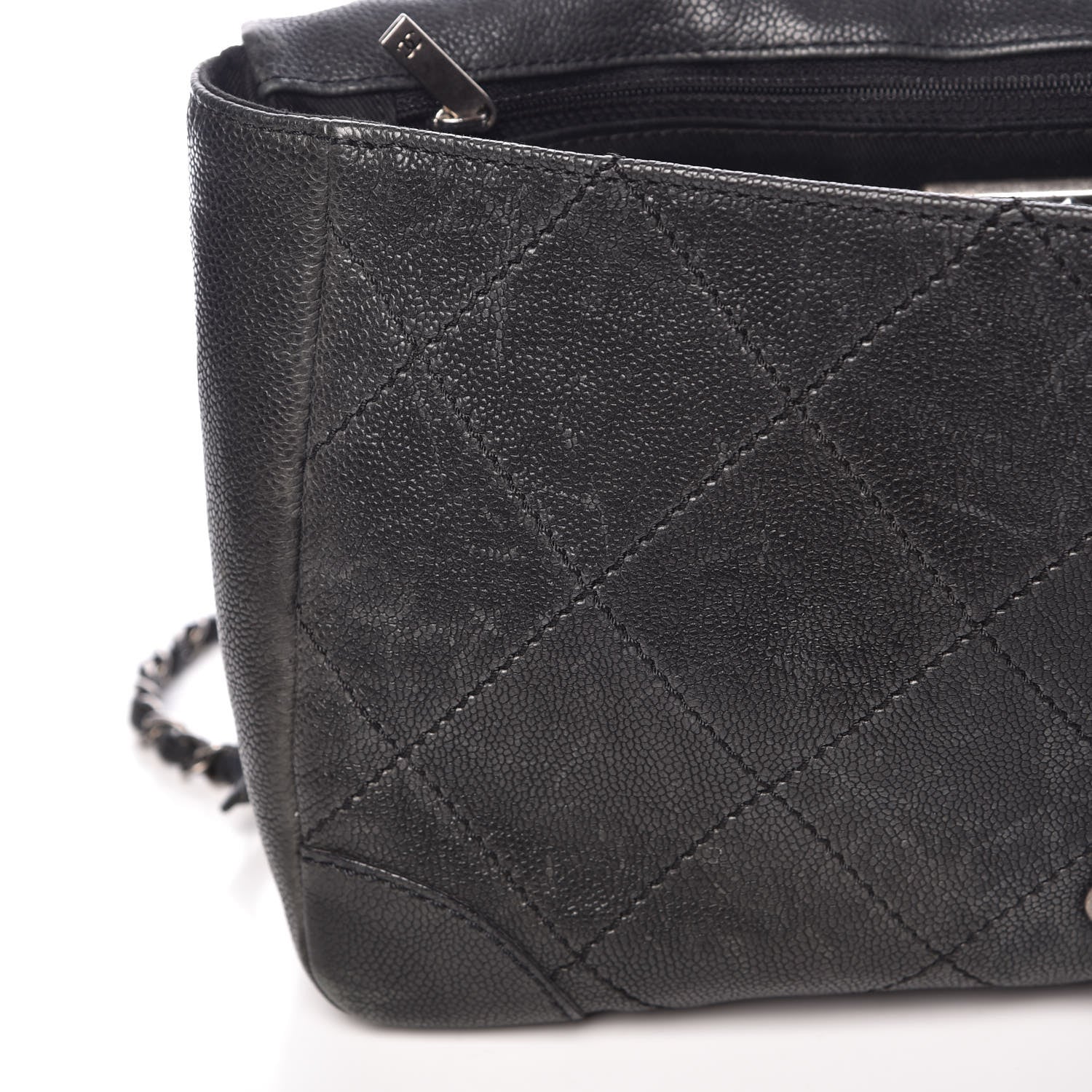 Chanel Caviar Quilted CC Single Flap Black 10 of 13