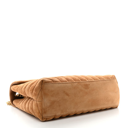 Saint Laurent Suede Shearling Patchwork Monogram Medium Jamie Brown Beige 4 of 11
