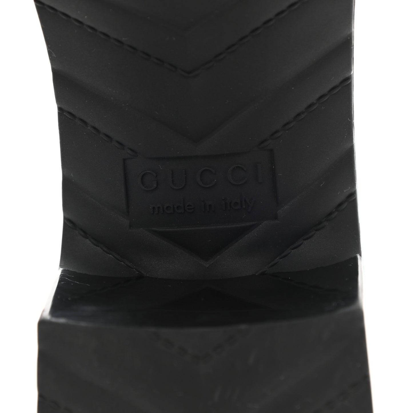 Rubber Gucci Logo Womens Platform 20/60mm Slide Sandals 38 Black