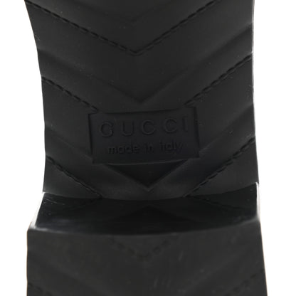 Gucci Rubber Gucci Logo Womens Platform 20/60mm Slide Sandals 38 Black 6 of 8