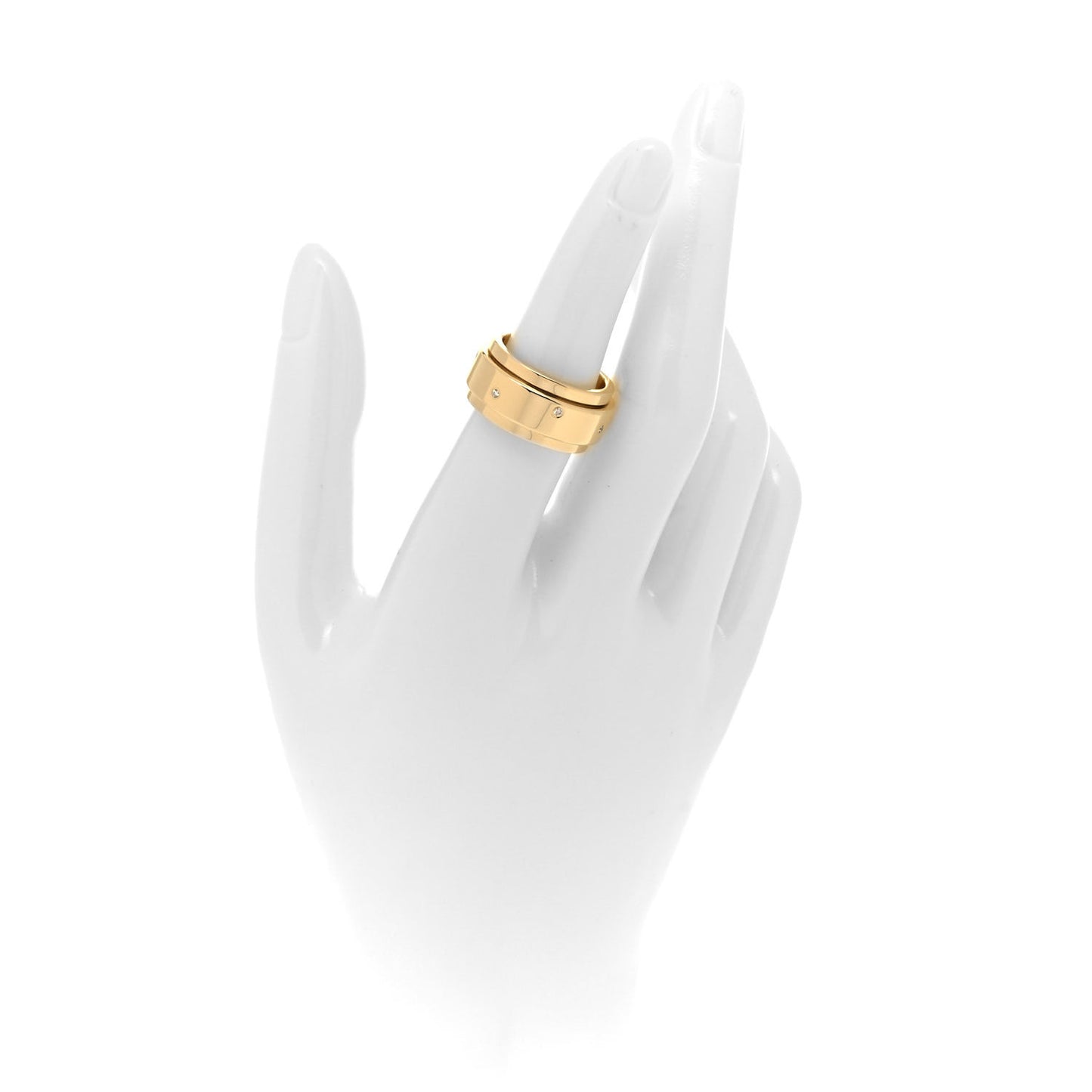 18K Yellow Gold 6 Diamond Possession Movable Ring 54 6.75