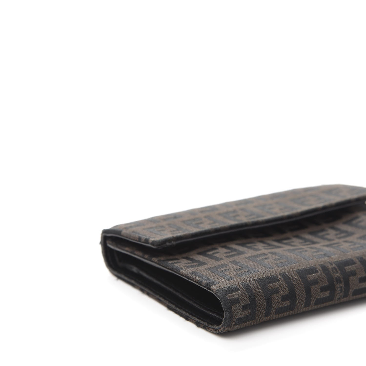 Fendi Zucchino Compact Wallet Brown 8 of 9