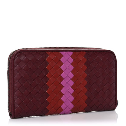 Bottega Veneta Nappa Intrecciato Zip Around Wallet Opera Pink 3 of 12