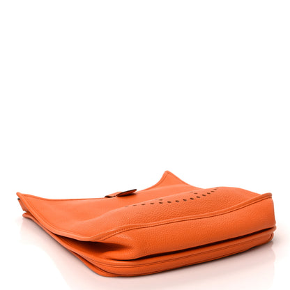 Hermes Taurillon Clemence Evelyne III GM Orange 4 of 8