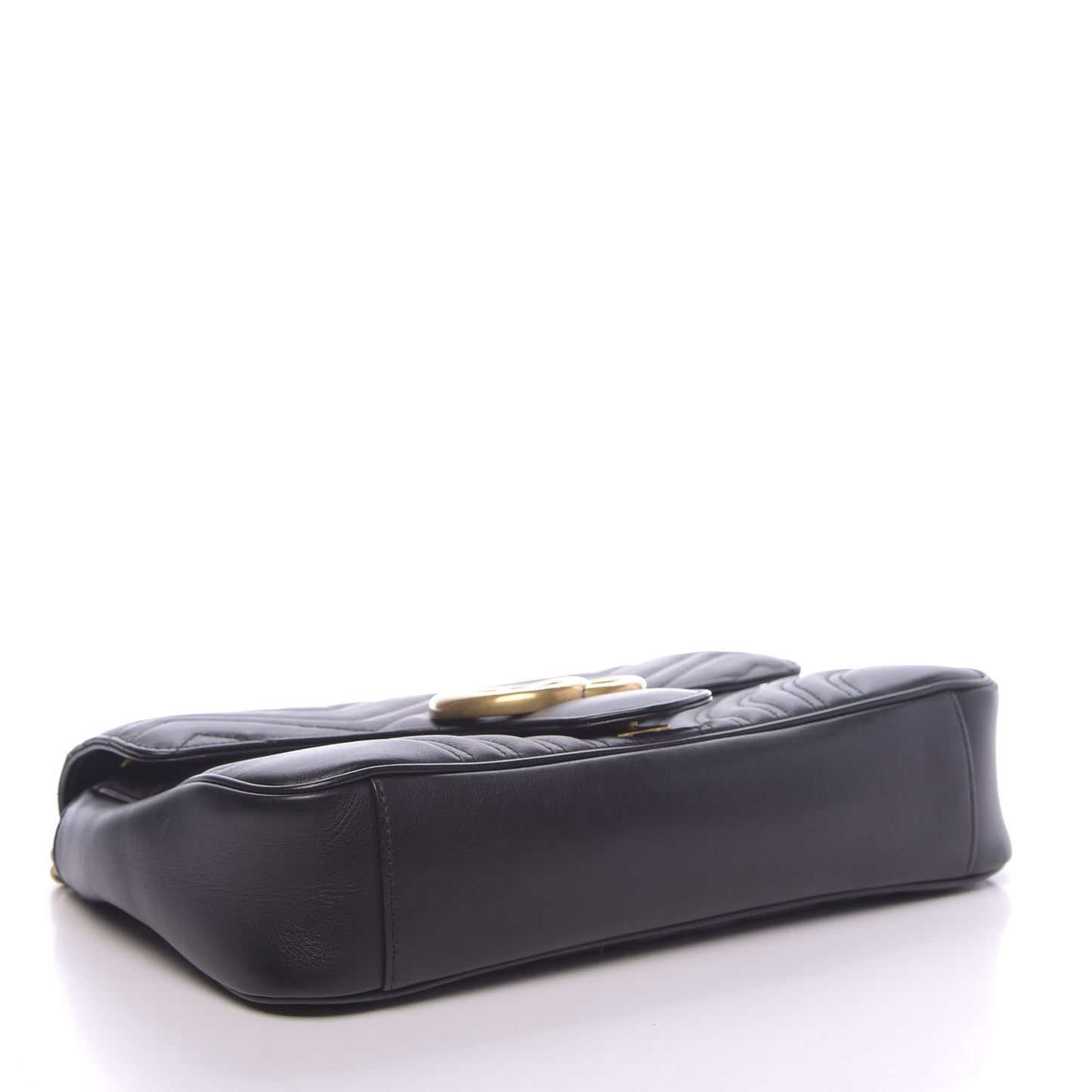Calfskin Matelasse Medium GG Marmont Shoulder Bag Black