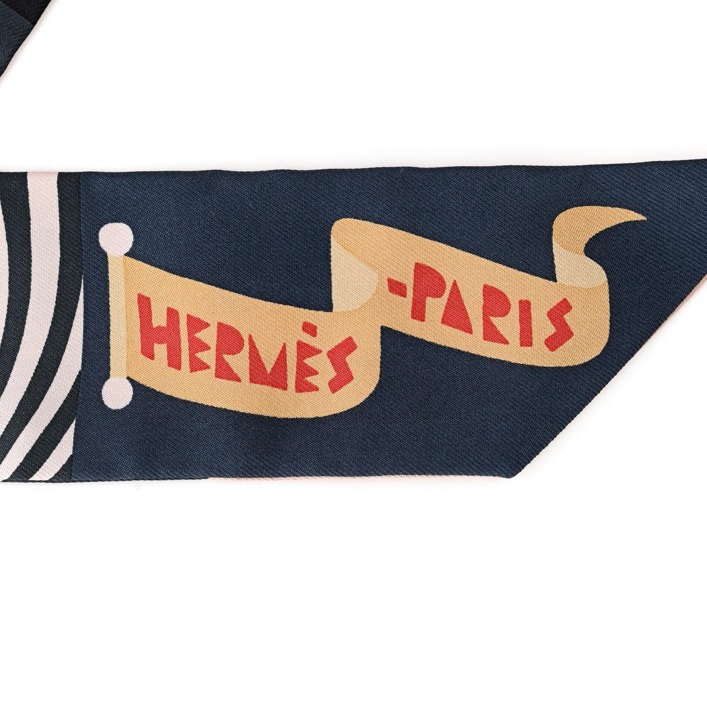 Silk Parade En Fanfare Twilly Noir Caramel Gris
