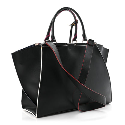 Fendi Vitello Dolce Shiny Nappa Petite 3Jours Tote Black Iris 3 of 10