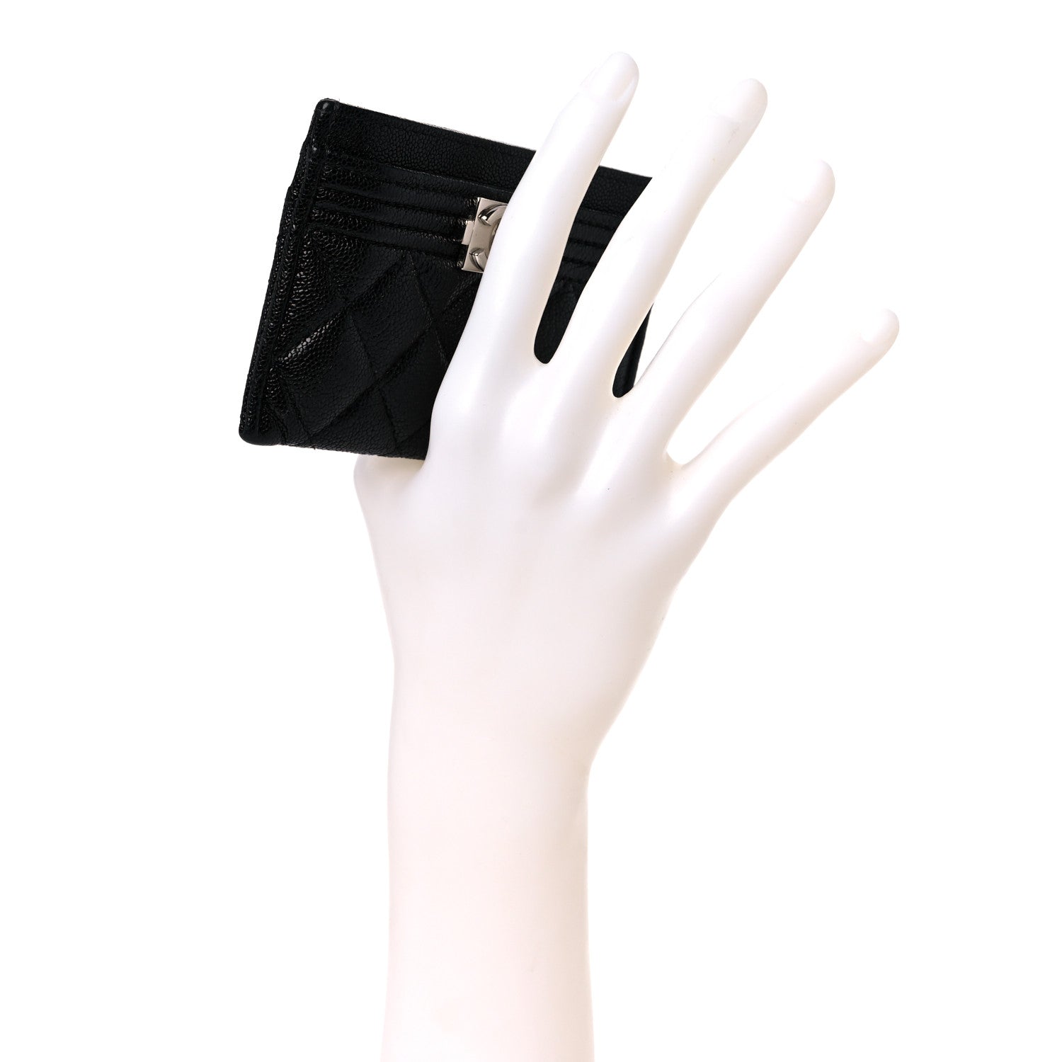 Chanel Caviar Quilted Boy Card Holder Black 2 of 16