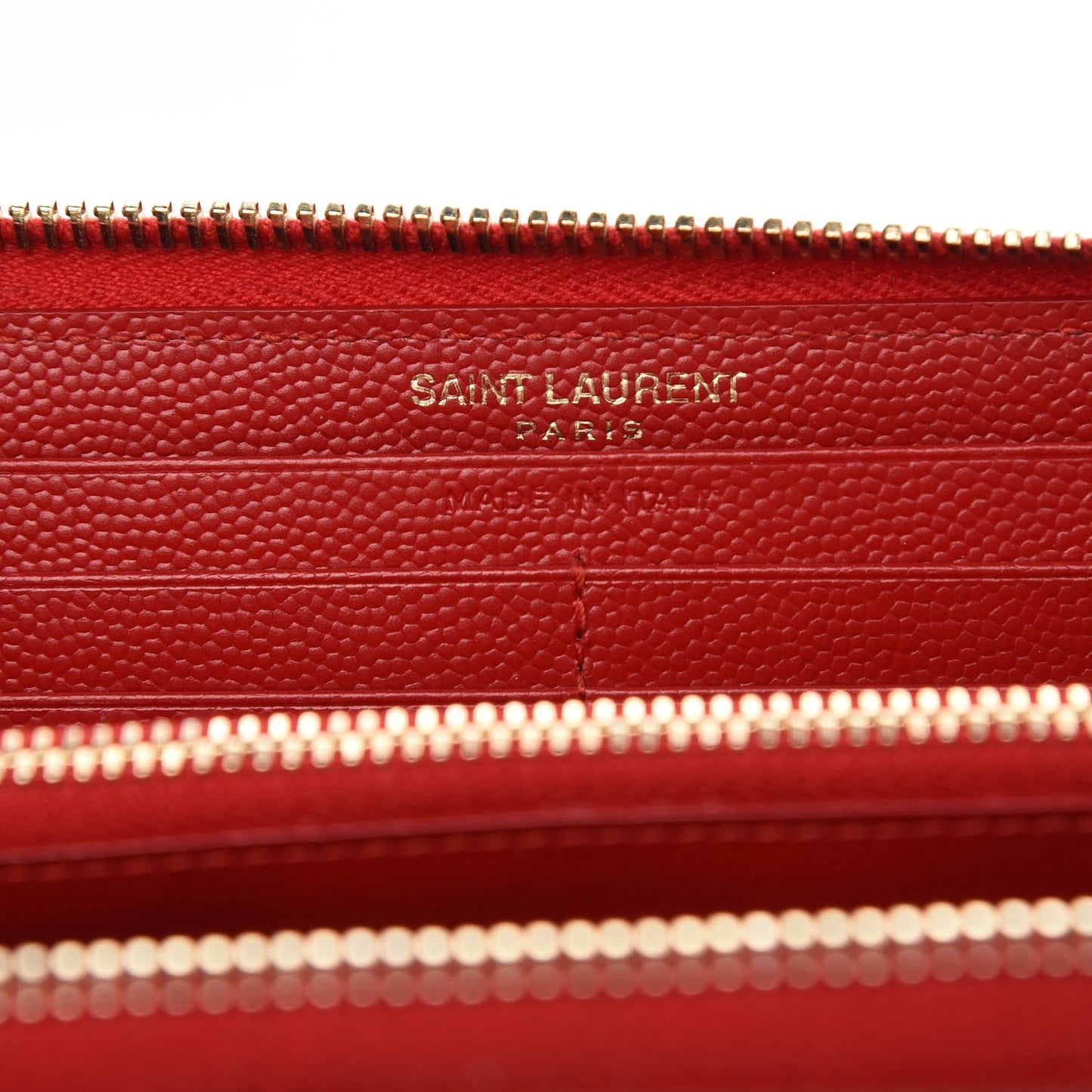 Grain De Poudre Monogram Zip Around Wallet Red