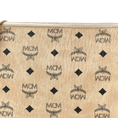 MCM Visetos Medium Crossbody Pouch Beige 8 of 11