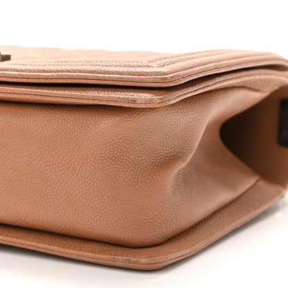 Chanel Caviar Quilted Medium Boy Flap Camel 10 of 11