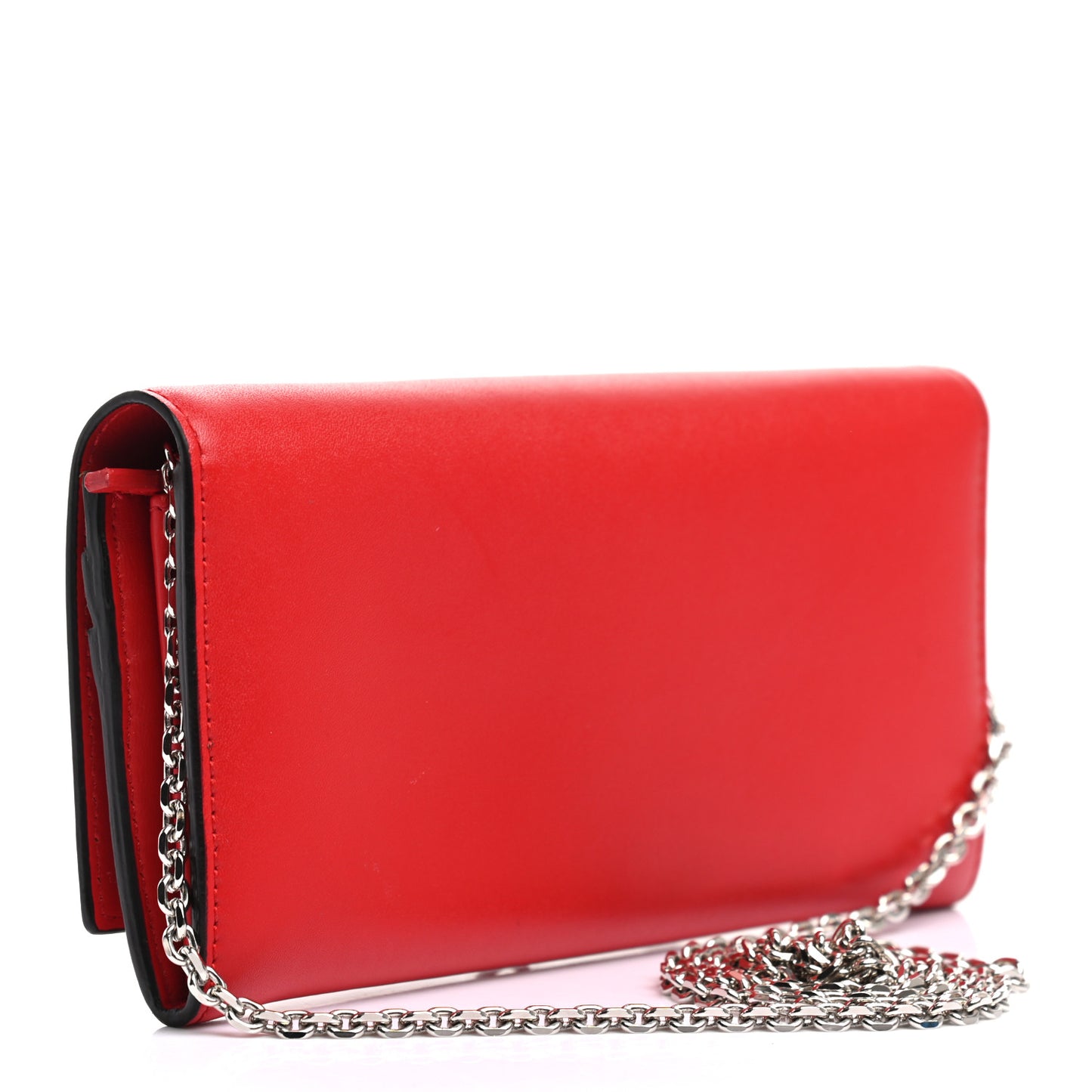Vitello Liberty Century Lucido By The Way Continental Wallet On Chain Rosso