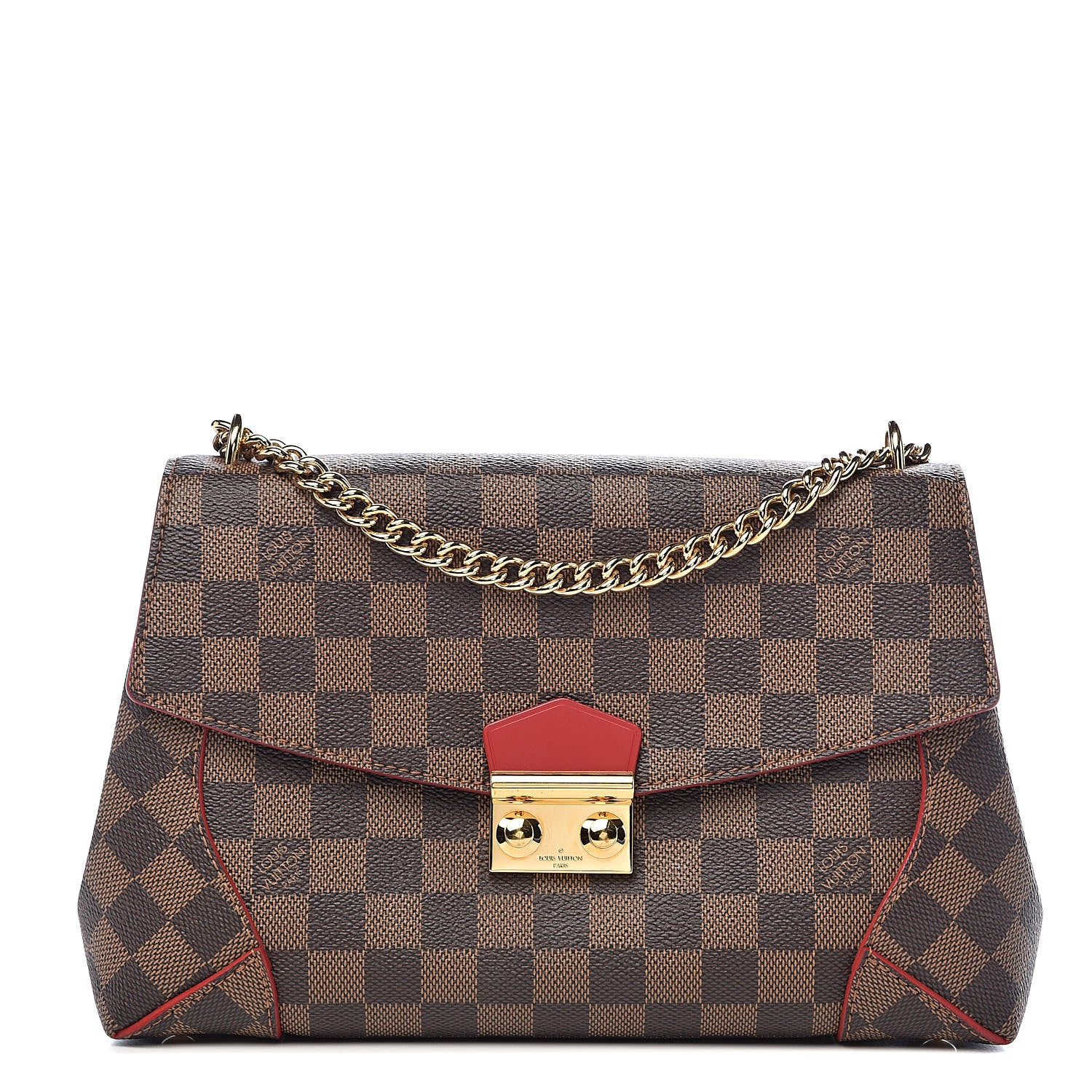 Louis Vuitton Damier Ebene Caissa Clutch Cherry 1 of 9