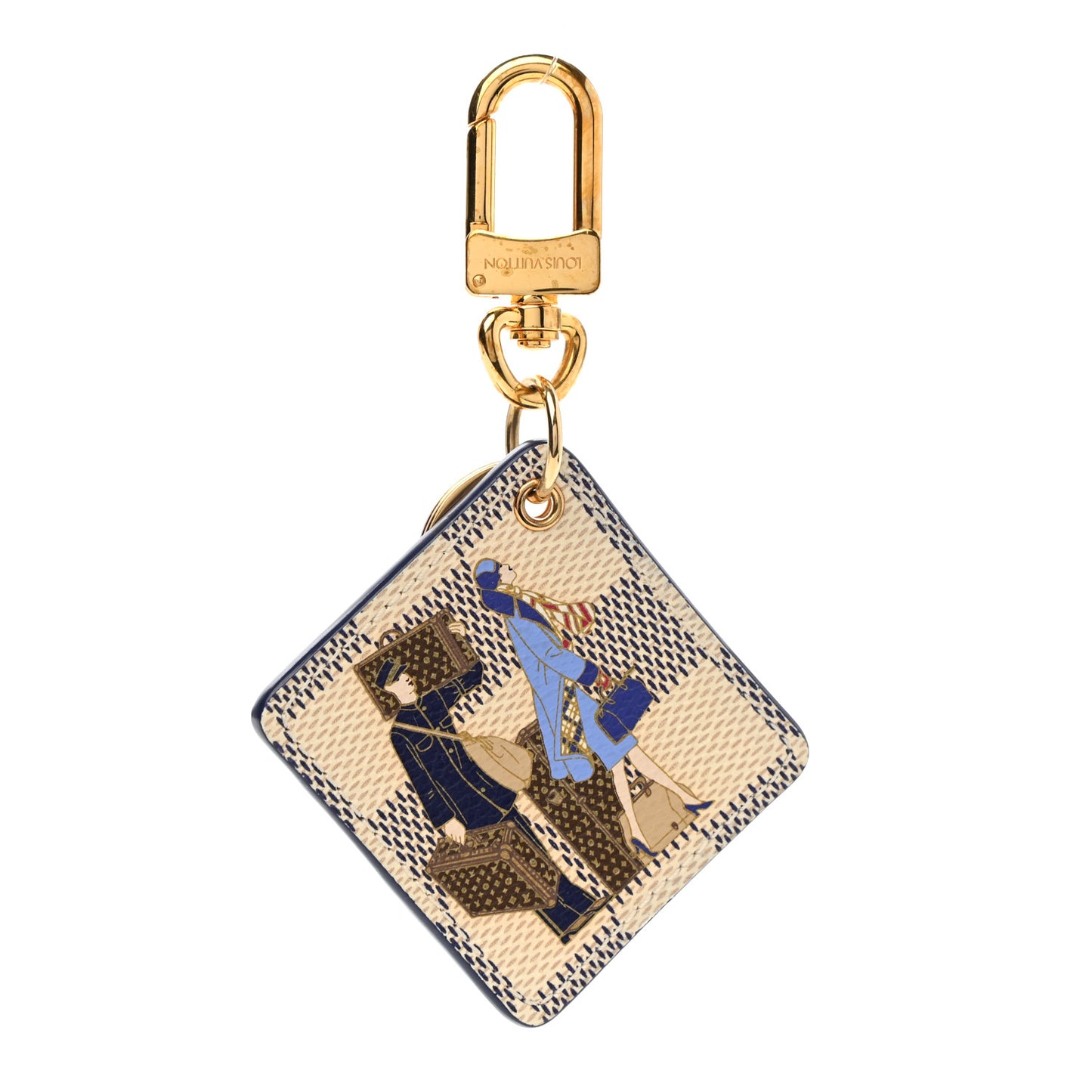 Damier Azur Illustre Groom Key Holder