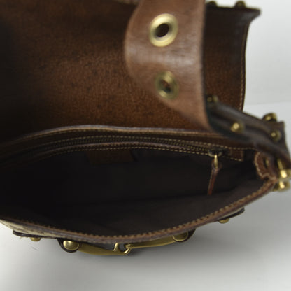 Gucci Monogram Studded Pelham Runway Flap Bag Brown 4 of 9