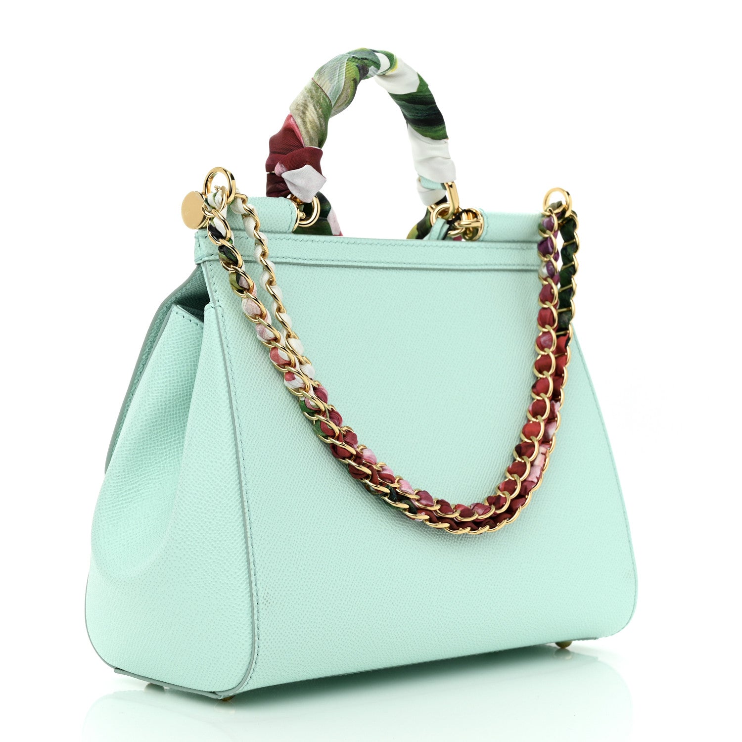 Dolce & Gabbana Dauphine Miss Sicily Satchel With Scarf Azure 3 of 10