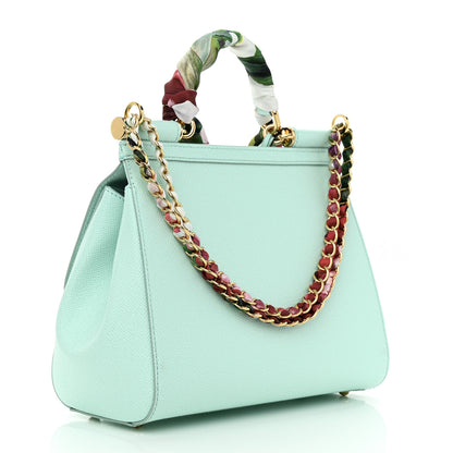 Dolce & Gabbana Dauphine Miss Sicily Satchel With Scarf Azure 3 of 10
