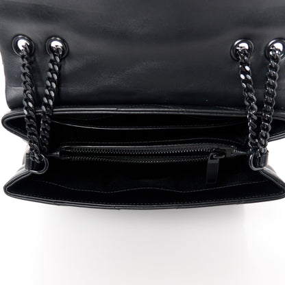 Saint Laurent Calfskin Y Quilted Monogram Monochrome Small Loulou Chain Satchel Black 5 of 12