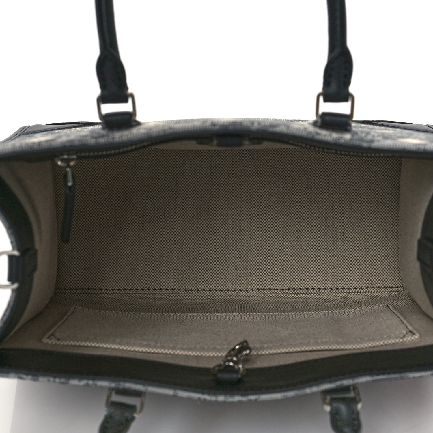 MCM Jacquard Monogram Small Tote Grey 5 of 9