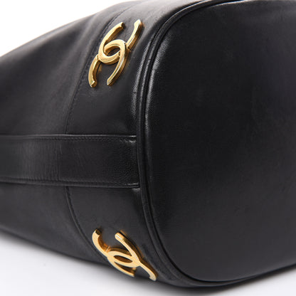 Chanel Lambskin CC Drawstring Shoulder Bag Black 9 of 14