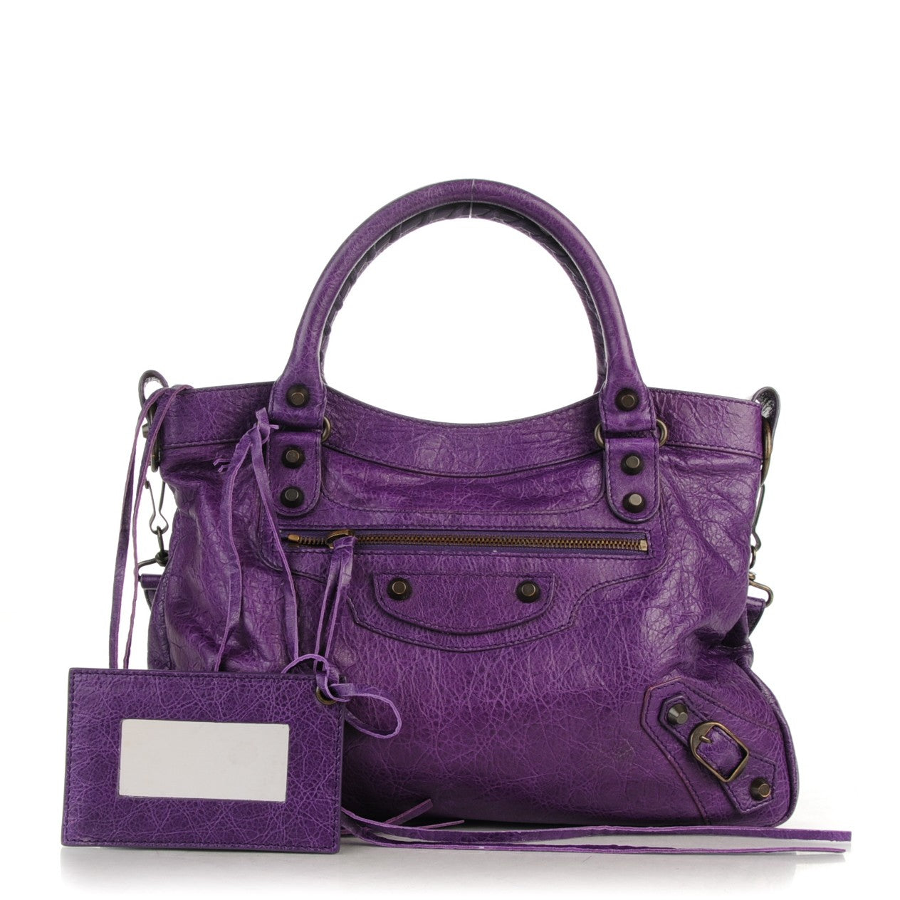 Balenciaga Agneau Classic Hardware Town Dark Violet 1 of 8