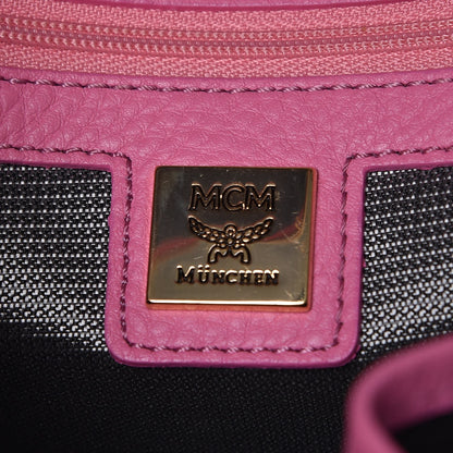 MCM Visetos Small Side Stud Stark Backpack Pink 7 of 7