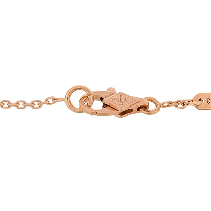 Van Cleef & Arpels 18K Rose Gold Carnelian Sweet Alhambra Heart Bracelet 3 of 6