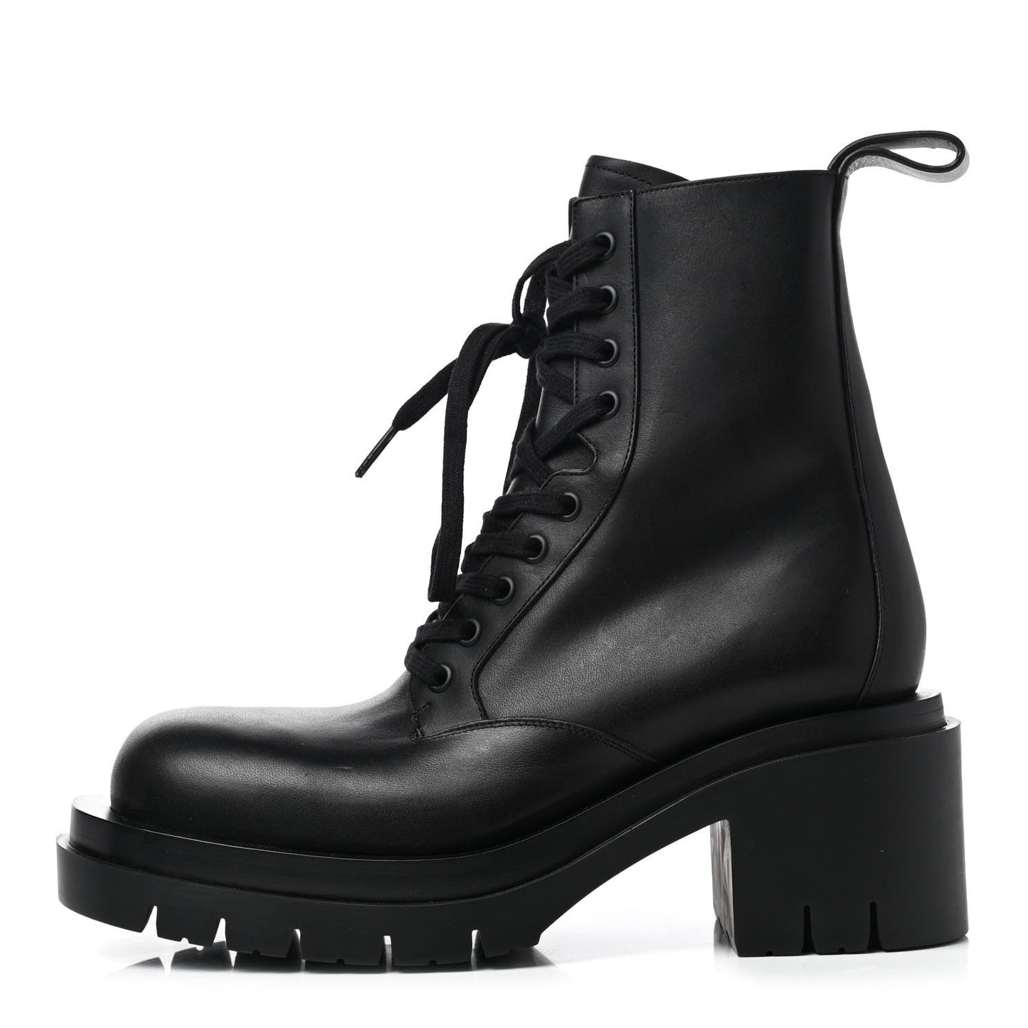 Calfskin The Lug Lace Up Ankle Boots 38.5 Black