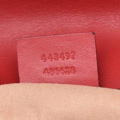 Gucci Calfskin Matelasse Small GG Marmont Shoulder Bag Hibiscus Red 8 of 8
