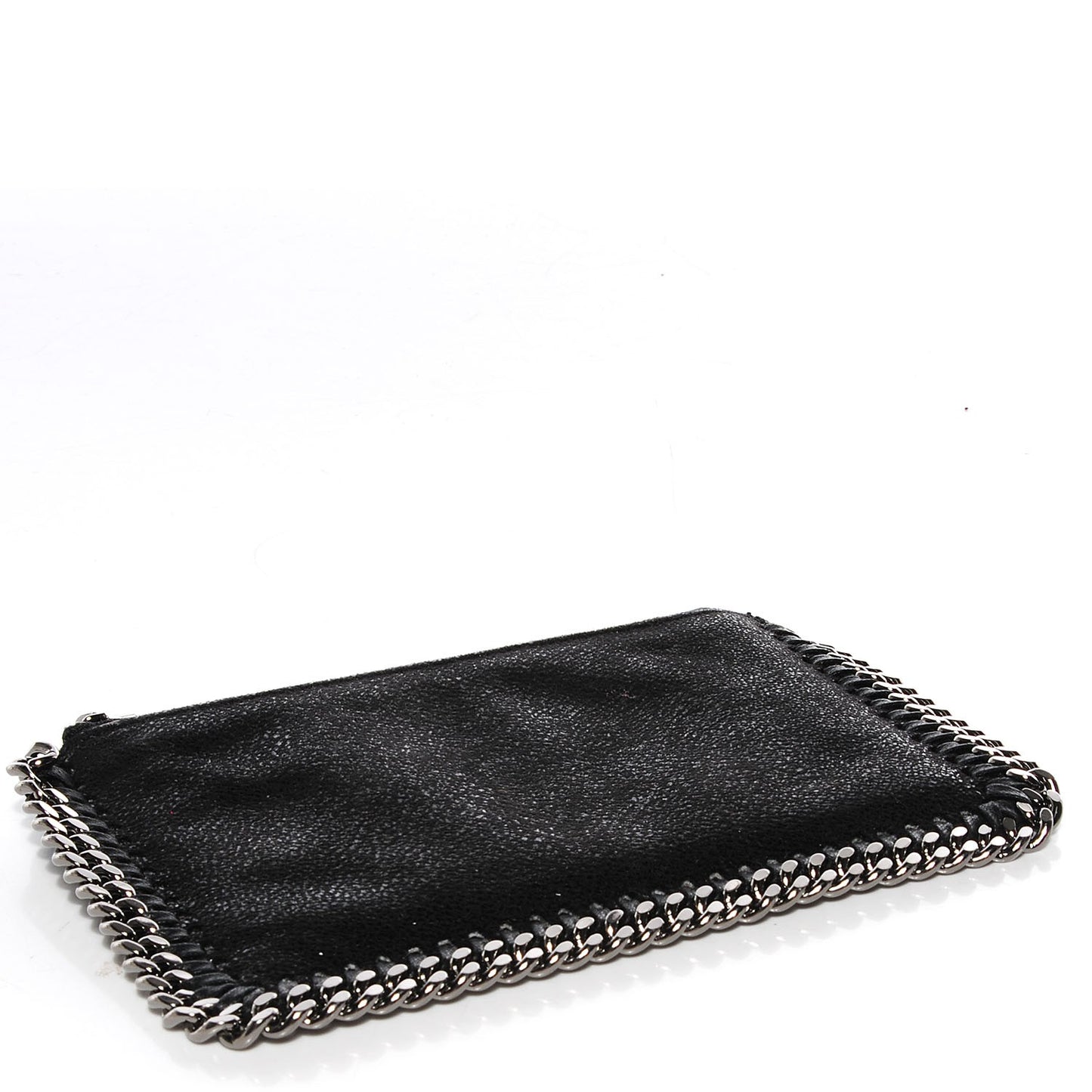 Faux Leather Shaggy Deer Falabella Coin Purse Black