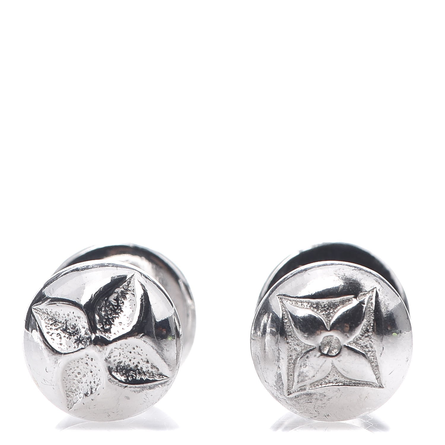Louis Vuitton Sterling Silver Monogram Cufflinks 1 of 4