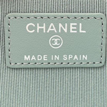 Chanel Caviar Quilted Zipped Key Holder Case Blue 6 of 7