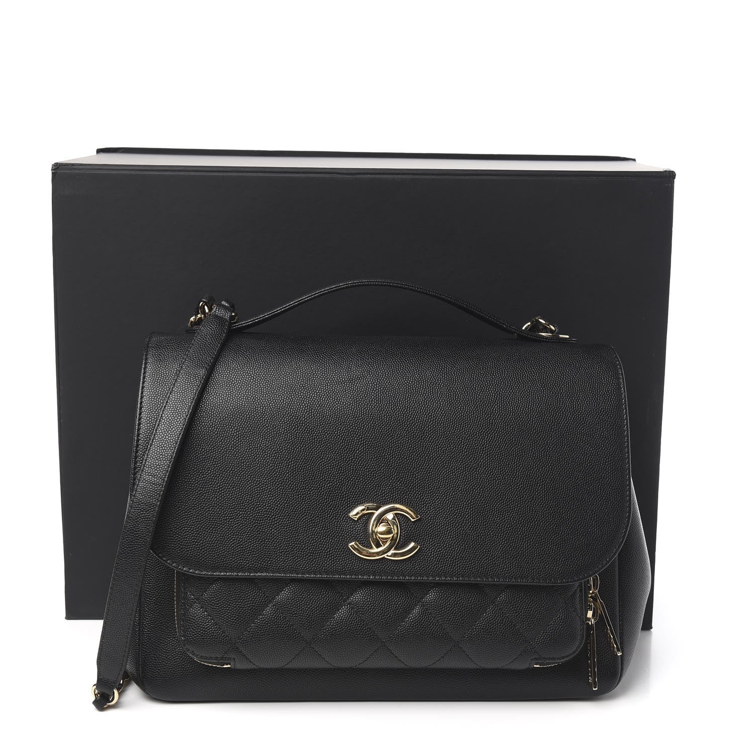 Chanel Caviar Quilted Large Business Affinity Flap Black 11 of 11